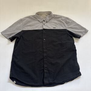 Vans Colorblock Short Sleeve Button-Up Shirt Mens XXL Retro Y2K Skater